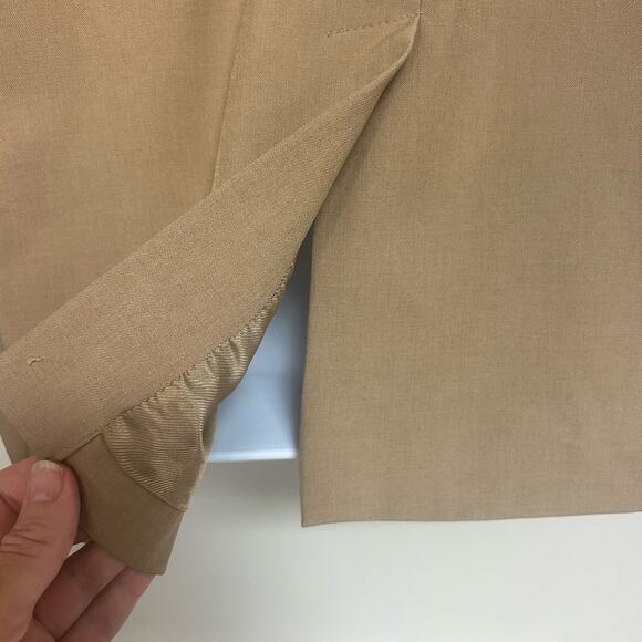 Banana Republic One Button Tailored Jacket Women's Tan size 14 - Picture 4 of 9